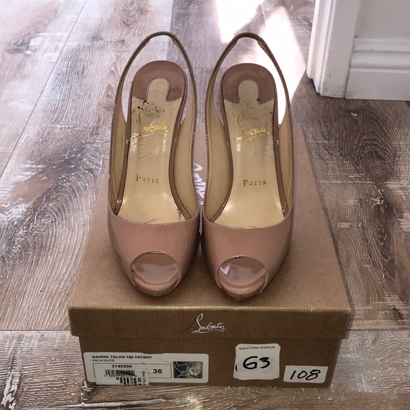 Christian Louboutin gamma talon 120 patent size 36 - Picture 1 of 6